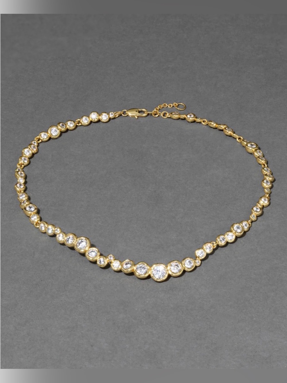 NEW Alexis Bittar Asterales All Around C Z Necklace Gold Riviera AU10
